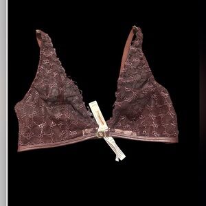 Victoria's Secret Lace Bralette in Deep brown
